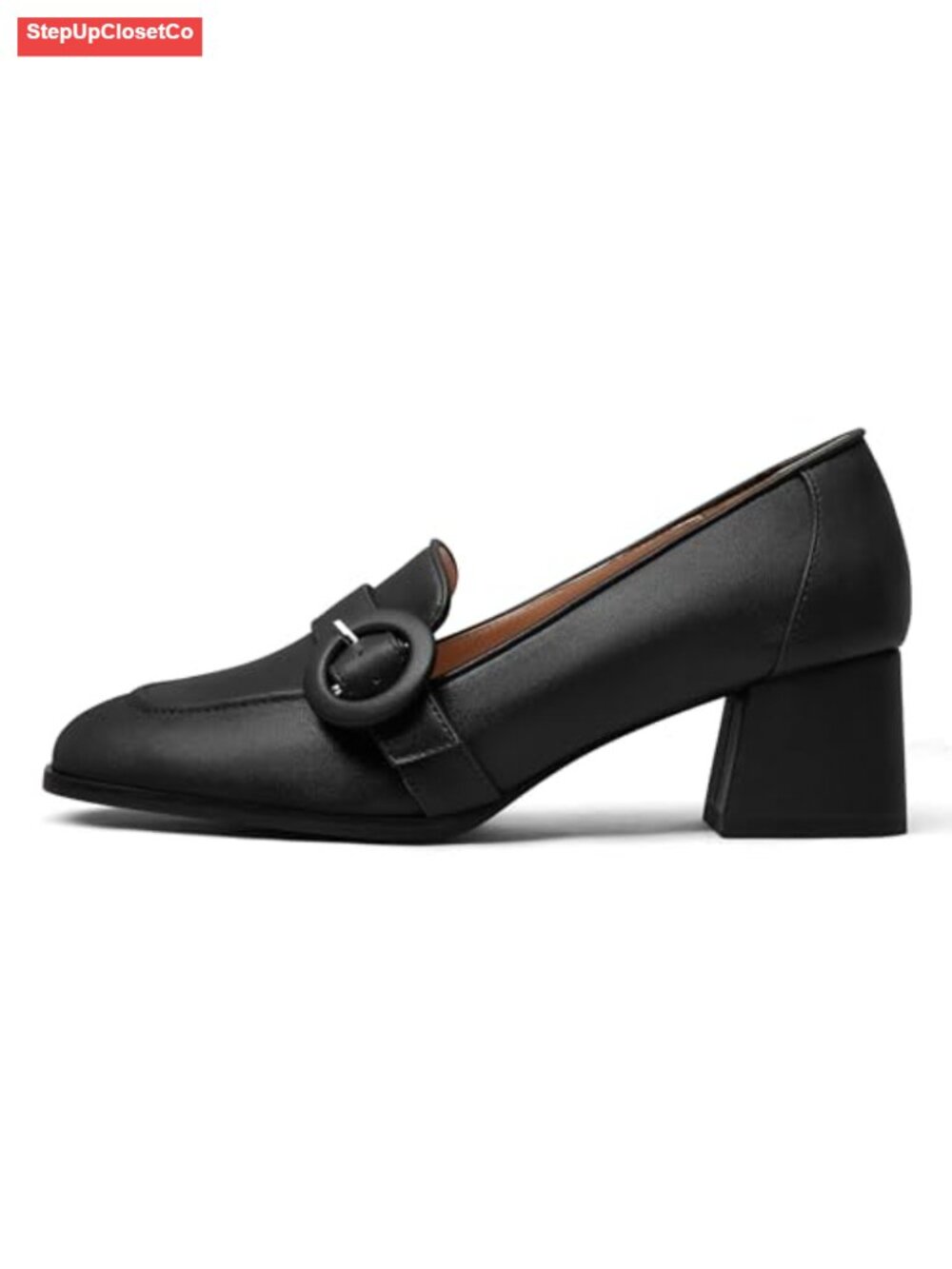 Loafers for Women Chunky Block Heel Pumps - Picture 4 of 6